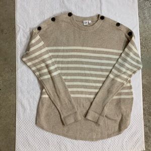 Gap striped button sweater